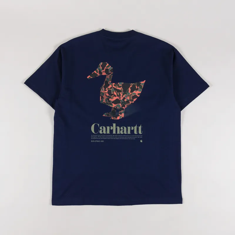 Carhartt WIP Fold Duck T Shirt Air Force Blue