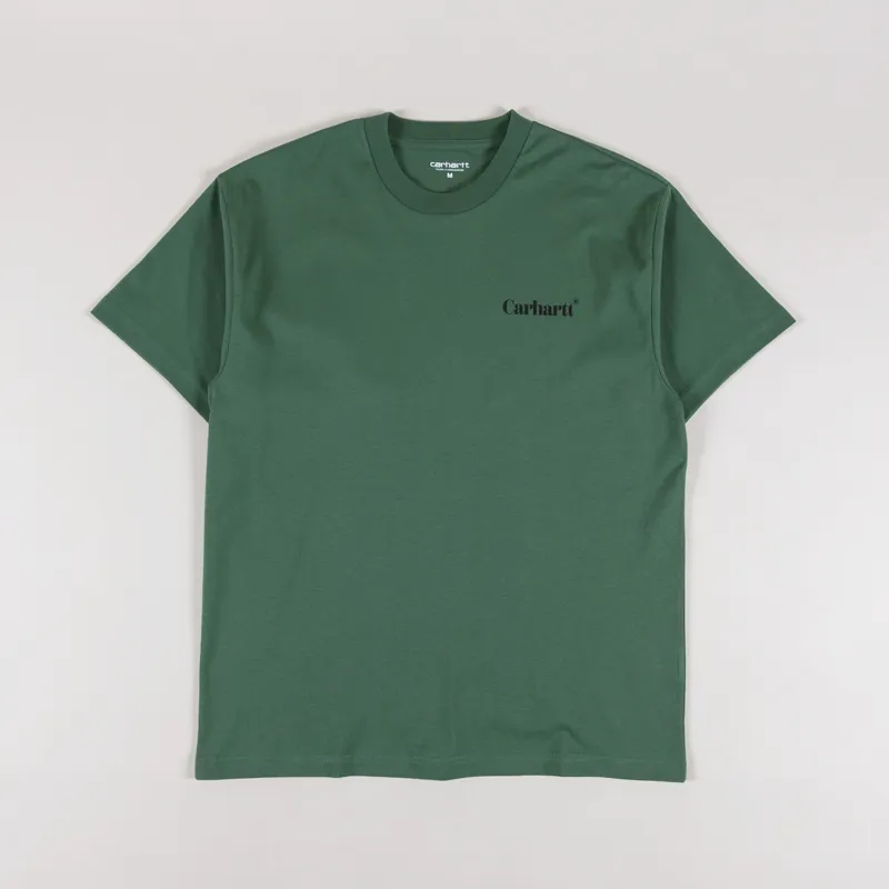 【carhartt】\"L/S Industry\"グラフィックプリントTシャツ/green Carhartt WIP L/S Industry T-Shirt, Lumo Green / Black