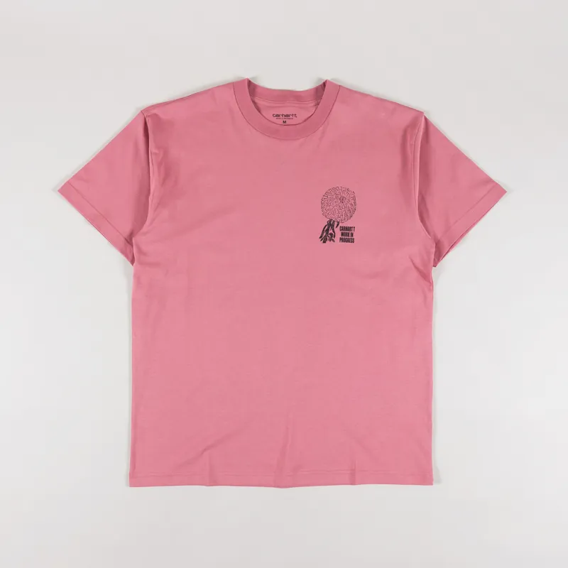 Carhartt WIP Chrysanthemum T Shirt Dusty Rose-1