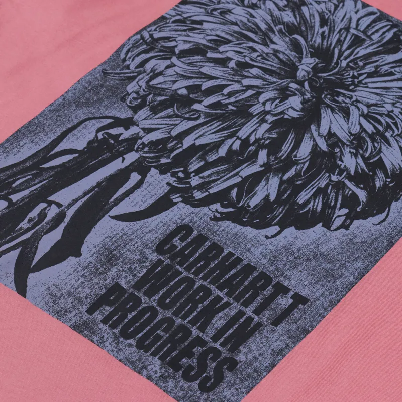Carhartt WIP Chrysanthemum T Shirt Dusty Rose-4