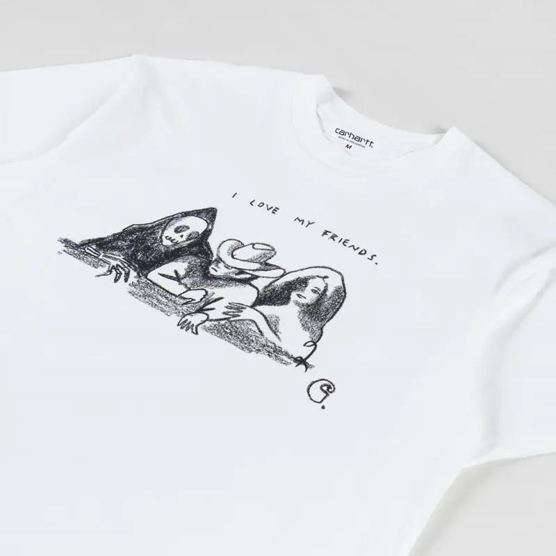 Carhartt WIP Pepe Friends T Shirt White-1