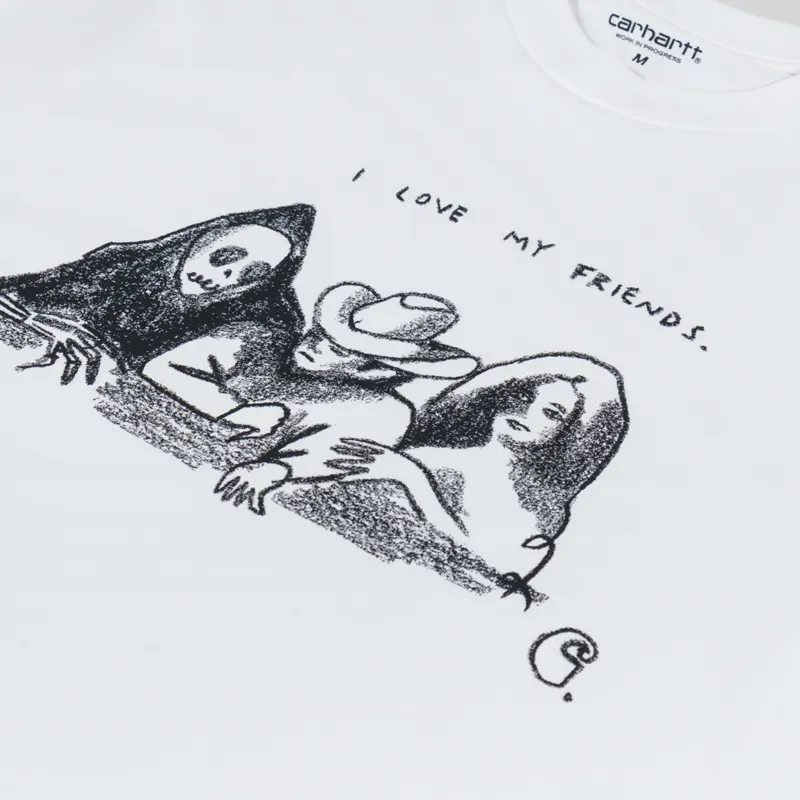 Carhartt WIP Pepe Friends T Shirt White-2