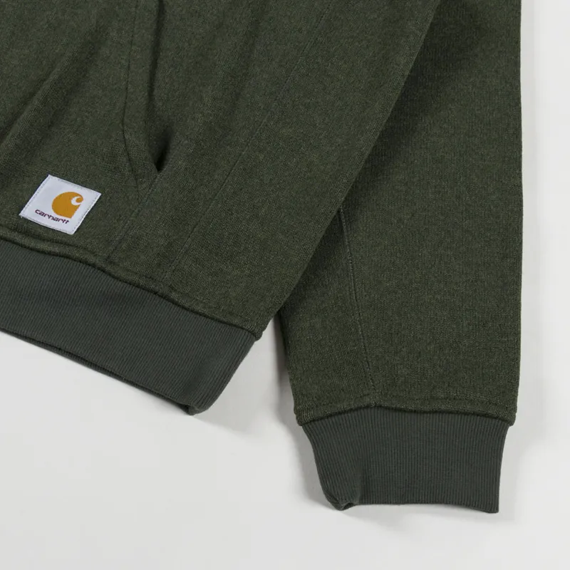 Carhartt WIP Luther Half Zip Sweat Tarragon Heather-6