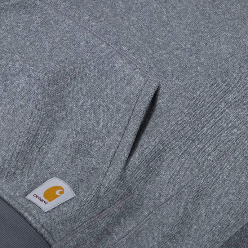 Carhartt WIP Luther Half Zip Sweat Misty Grey Heather-5