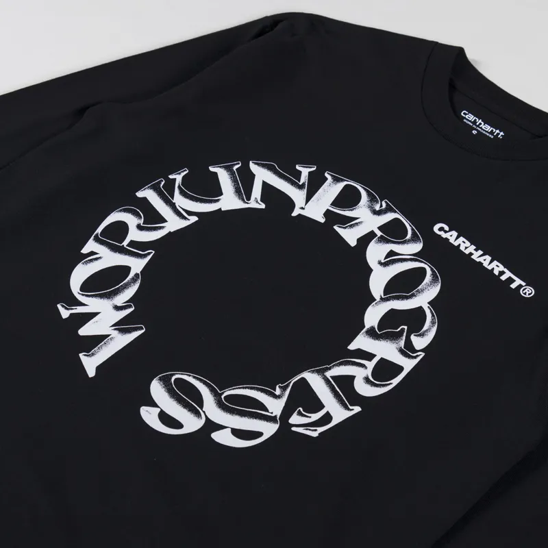 Carhartt WIP Womens Body Of Work Long Sleeve T Shirt Black White-6