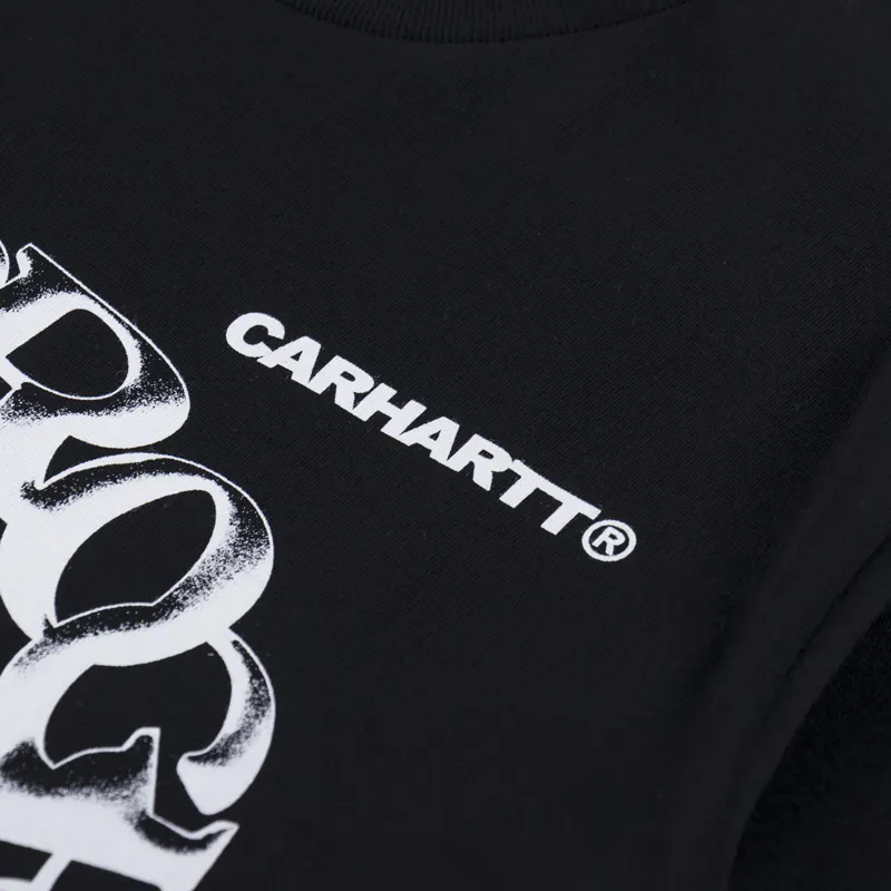 Carhartt WIP Womens Body Of Work Long Sleeve T Shirt Black White-7