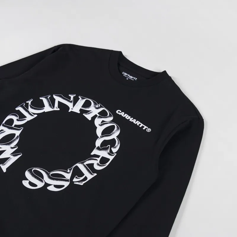 Carhartt WIP Womens Body Of Work Long Sleeve T Shirt Black White-5