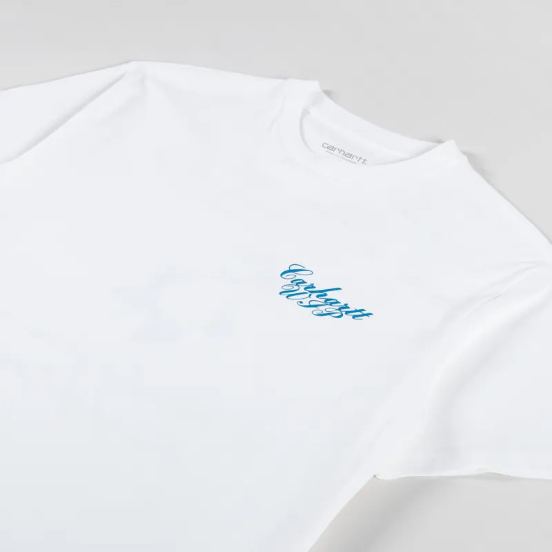 Carhartt WIP Womens Exchange T Shirt White Blue-7