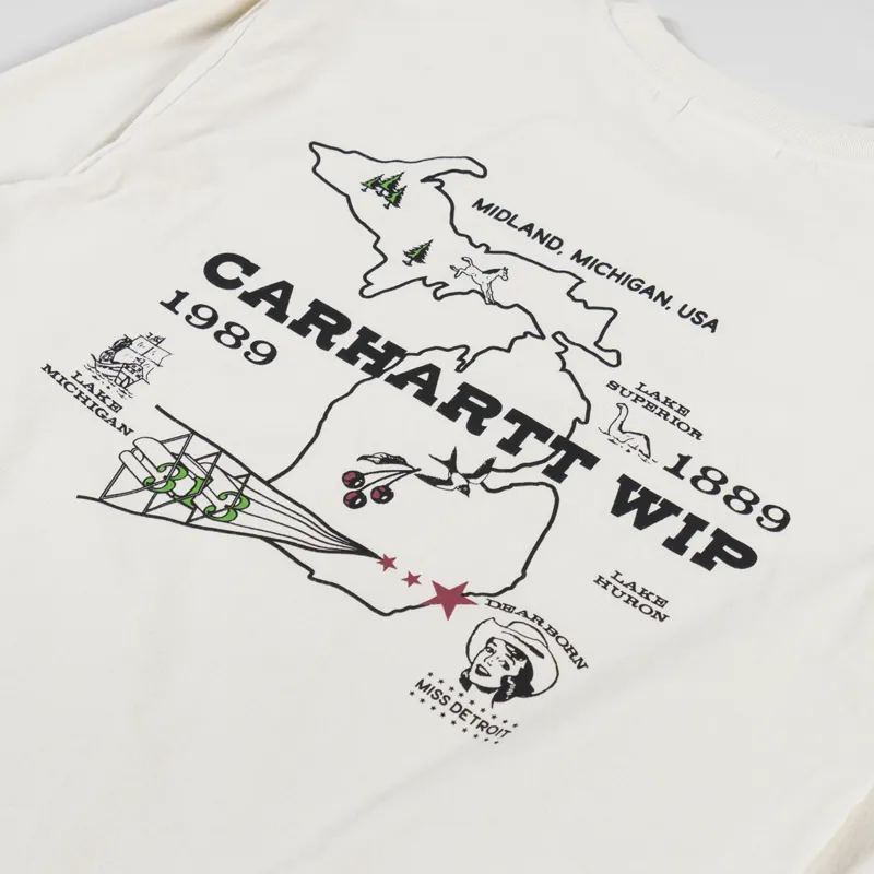 Carhartt WIP Womens Long Sleeve Home State T Shirt Natural-8