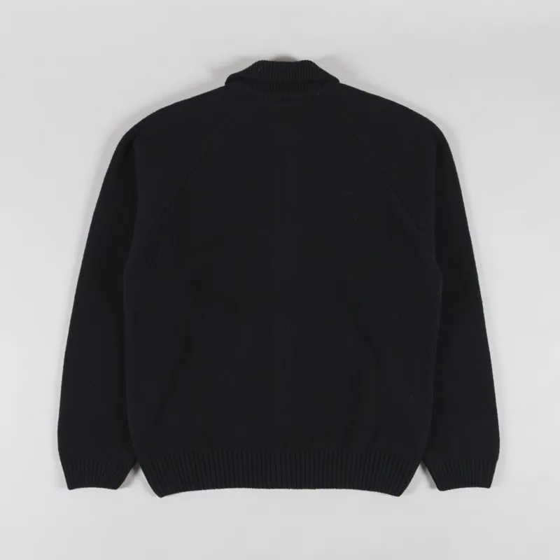 Edwin Mars Polo Cardigan Black-1
