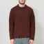 Edwin Dun Textured Sweater Rum Raisin