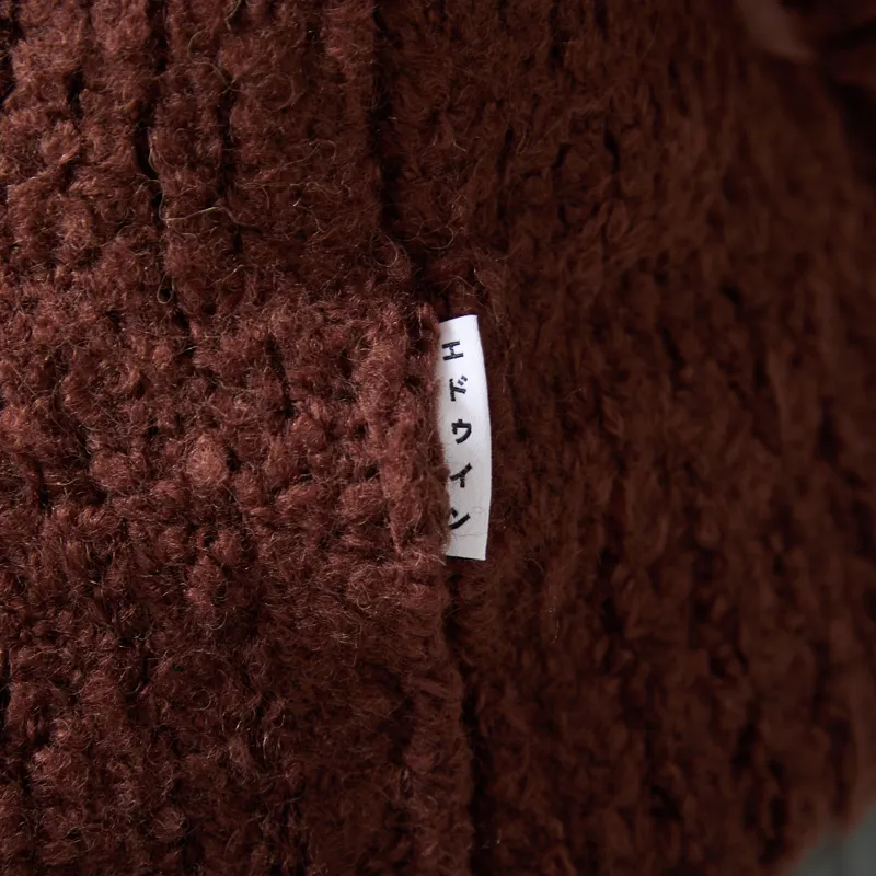 Edwin Dun Textured Sweater Rum Raisin-6