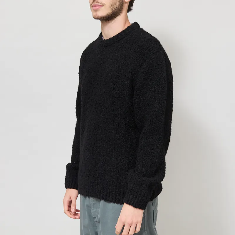 Edwin Dun Textured Sweater Black-1