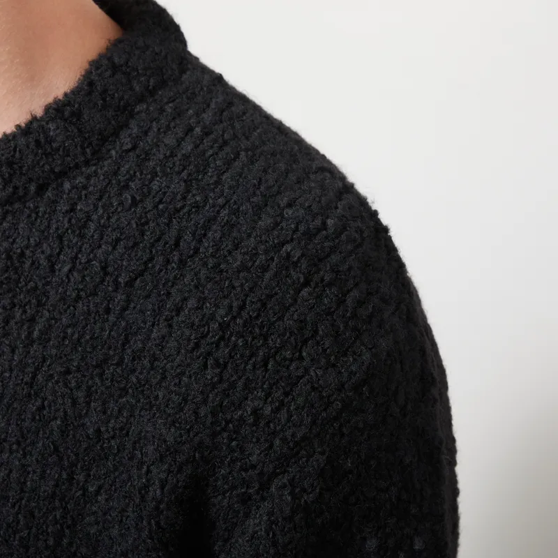 Edwin Dun Textured Sweater Black-4