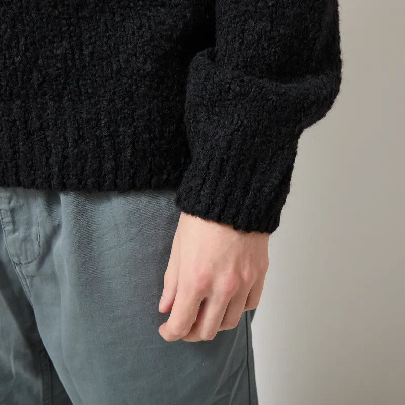 Edwin Dun Textured Sweater Black-6