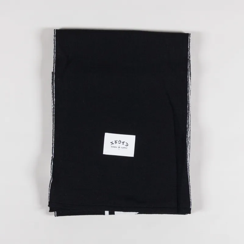 Edwin Graphic Scarf Black-4