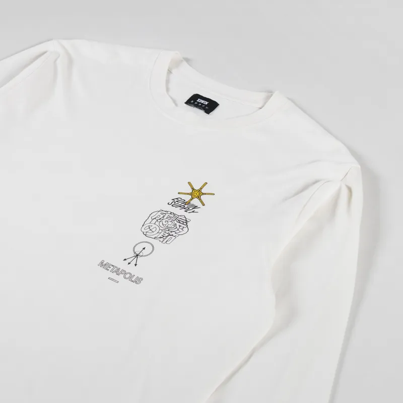 Edwin Takara Beautilion Long Sleeve T Shirt Whisper White-3