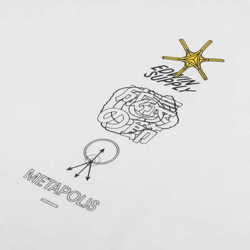 Edwin Takara Beautilion Long Sleeve T Shirt Whisper White-5