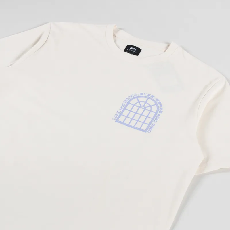 Edwin Sake And Roses T Shirt Whitecap Grey-3