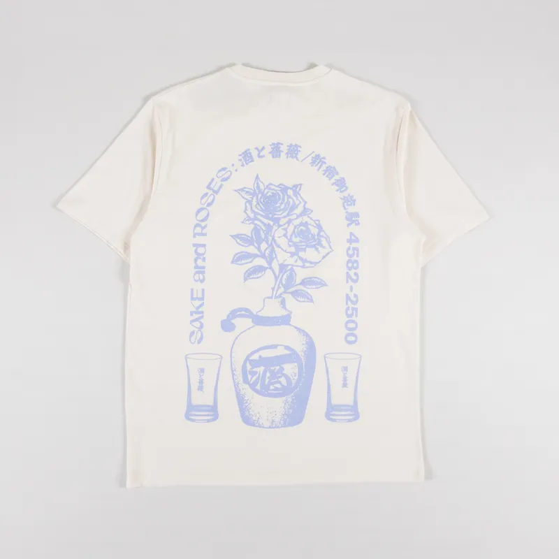 Edwin Sake And Roses T Shirt Whitecap Grey