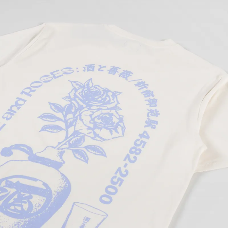 Edwin Sake And Roses T Shirt Whitecap Grey-2