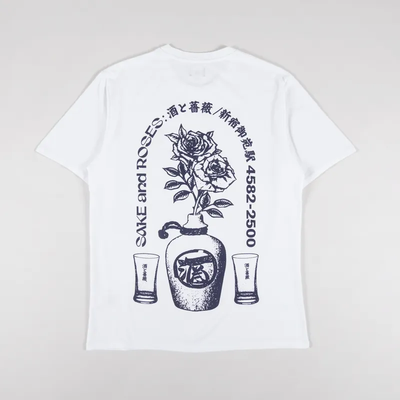 Edwin Sake And Roses T Shirt White
