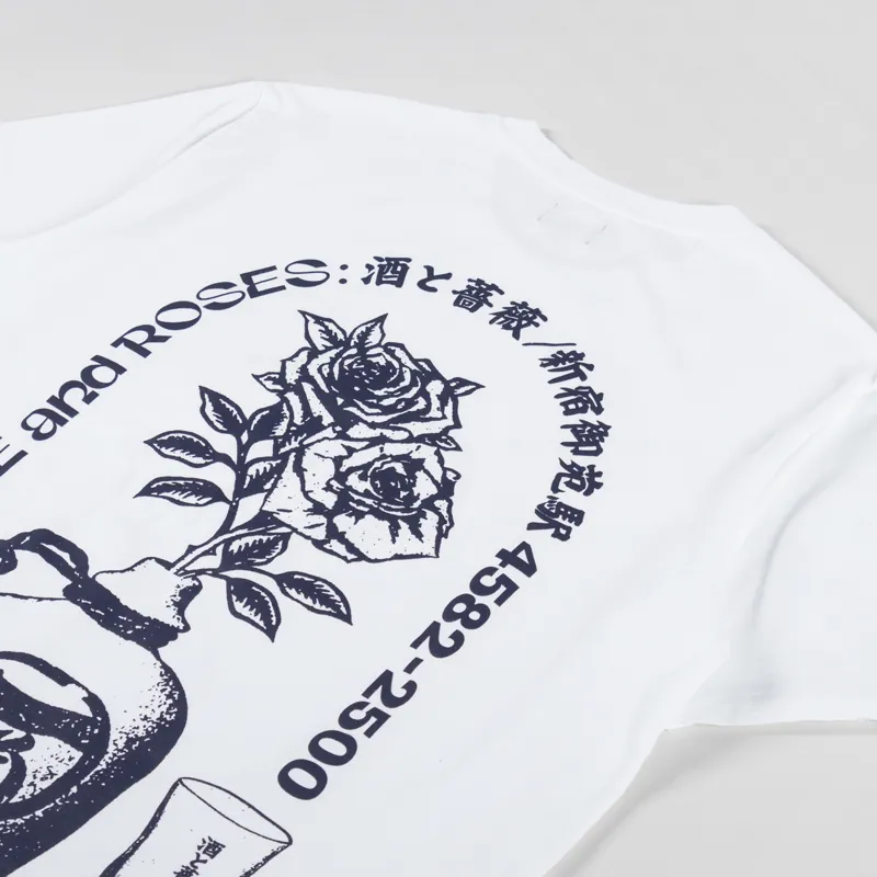 Edwin Sake And Roses T Shirt White-2