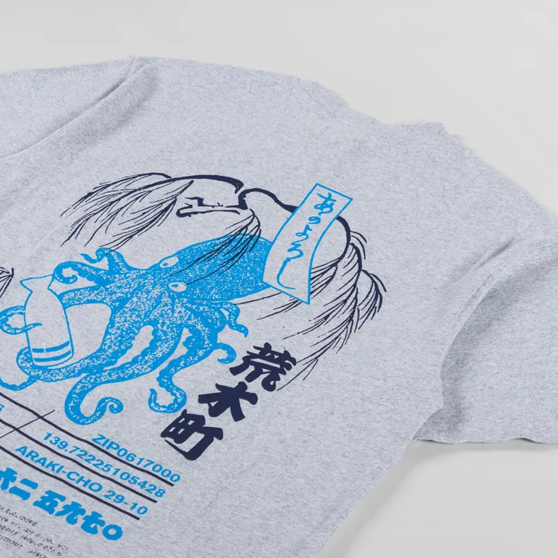 Edwin Drink Mood T Shirt Grey Marl-2