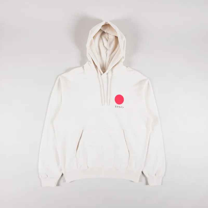 Edwin Japanese Sun Hoodie Whisper White
