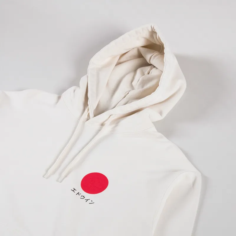 Edwin Japanese Sun Hoodie Whisper White-2
