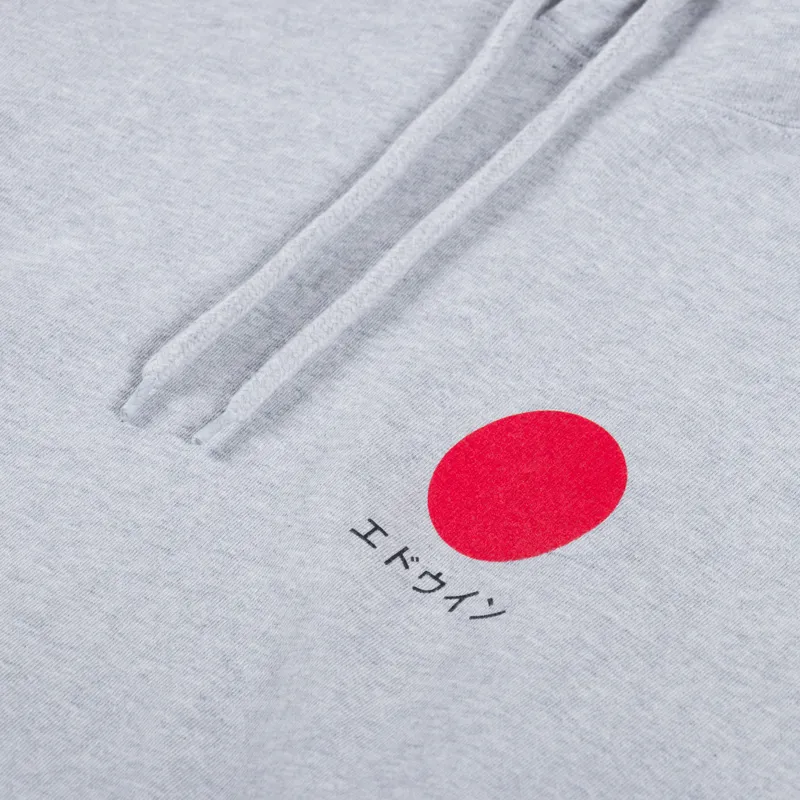 Edwin Japanese Sun Hoodie Grey Marl-5