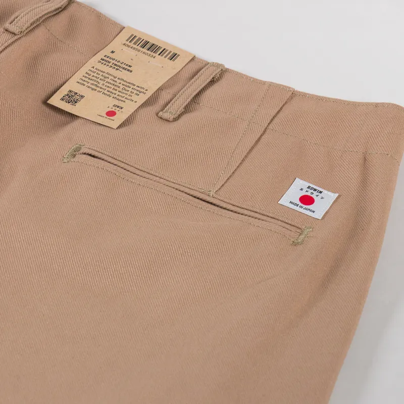 Edwin Wide Trousers Beige Unwashed-9