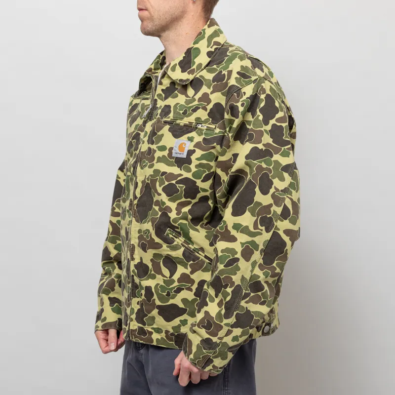 Carhartt WIP Duck Detroit Jacket Camo Duck Green Stone Washed-2
