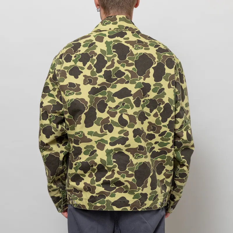 Carhartt WIP Duck Detroit Jacket Camo Duck Green Stone Washed-4