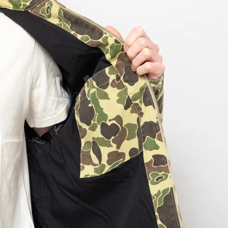 Carhartt WIP Duck Detroit Jacket Camo Duck Green Stone Washed-7