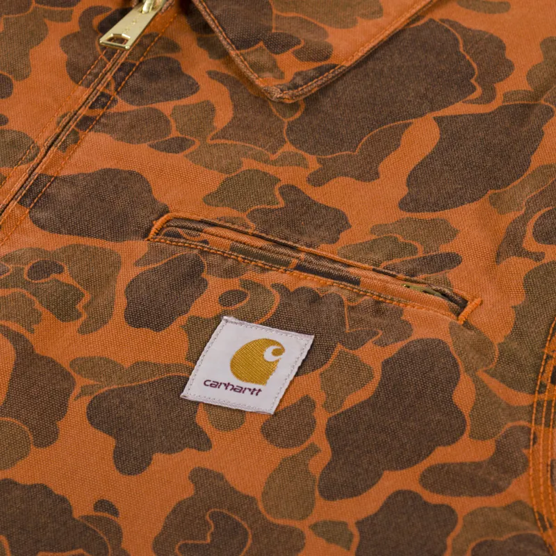 Carhartt WIP Duck Detroit Jacket Camo Duck Green Turmeric-7