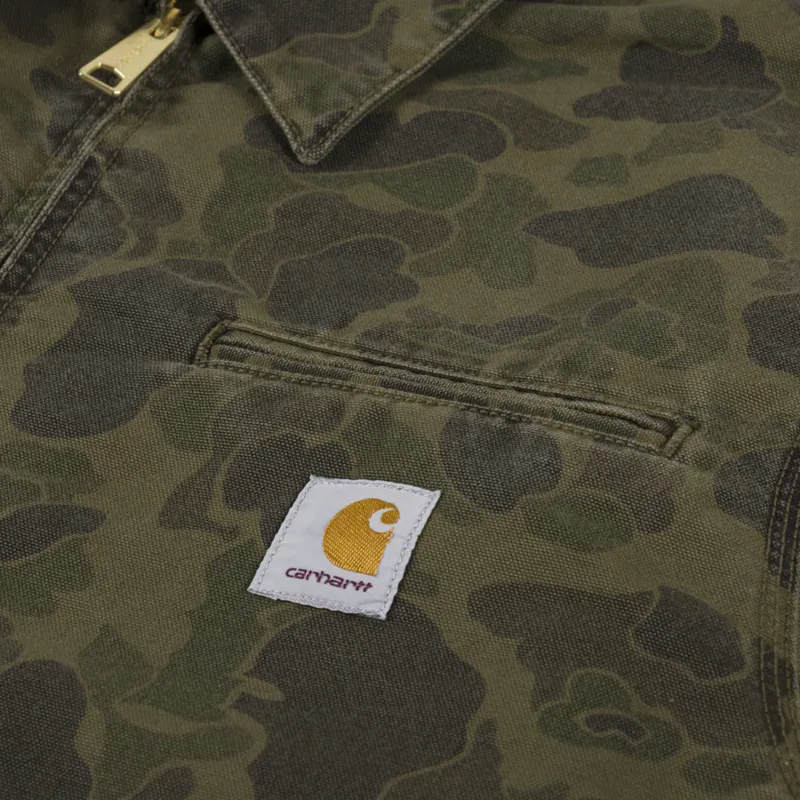 Carhartt WIP Duck Detroit Jacket Camo Duck Green Office Green-7