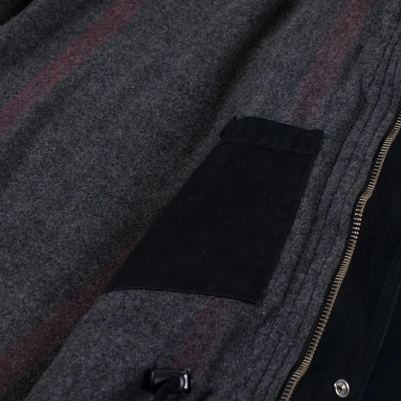 Carhartt WIP OG Santa Fe Coat Black Stone Dearborn Canvas-7