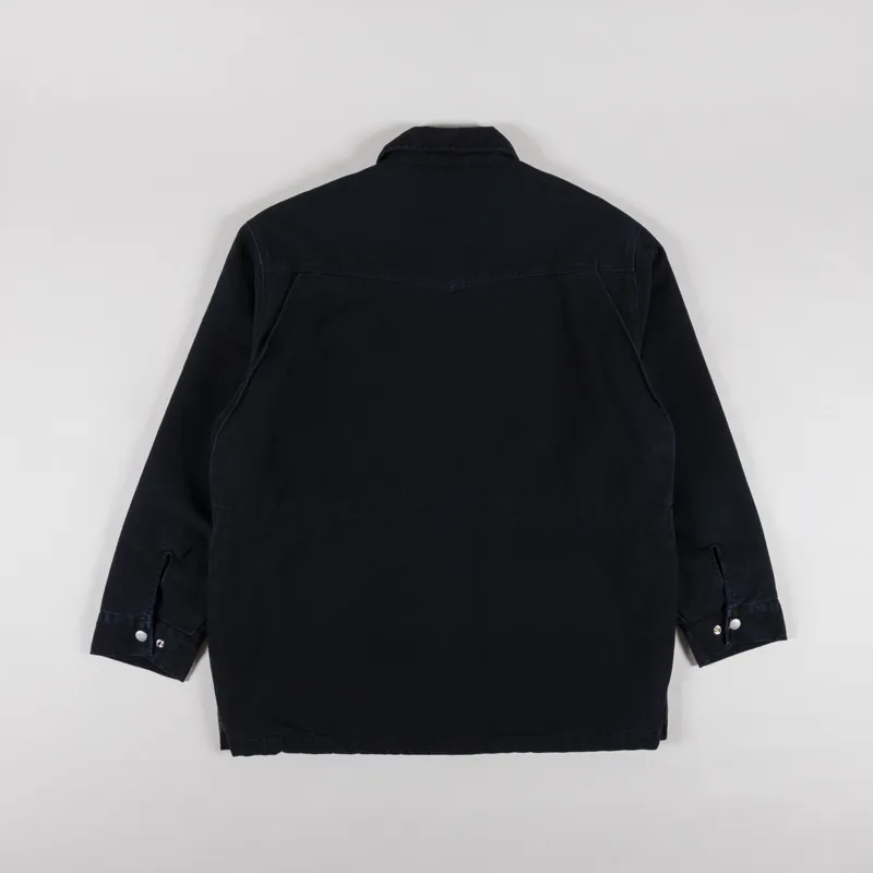 Carhartt WIP Mens OG Santa Fe Coat Black Stone Dearborn Canvas