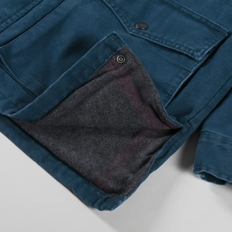 Carhartt WIP OG Santa Fe Coat Deep Lagoon Black Dearborn Canvas-9