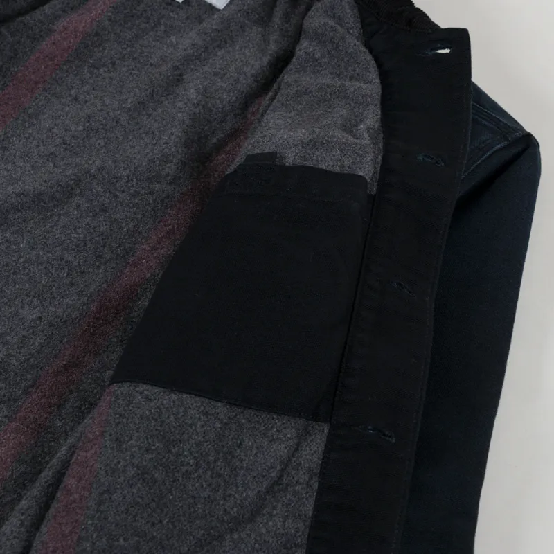 Carhartt WIP Dayton Trucker Jacket Black Stone Canvas-7