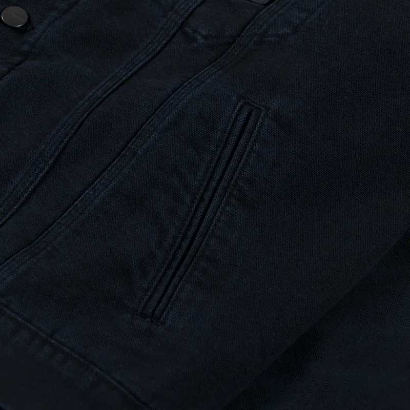 Carhartt WIP Dayton Trucker Jacket Black Stone Canvas-8