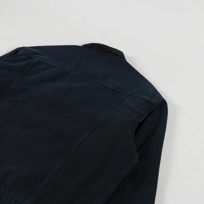 Carhartt WIP Dayton Trucker Jacket Black Stone Canvas-5