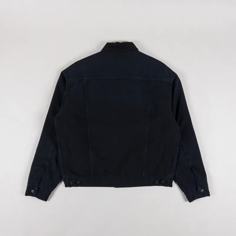 Carhartt WIP Dayton Trucker Jacket Black Stone Canvas-2