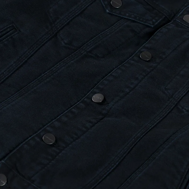 Carhartt WIP Dayton Trucker Jacket Black Stone Canvas-10