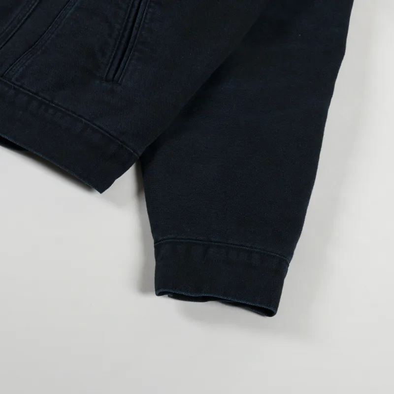 Carhartt WIP Dayton Trucker Jacket Black Stone Canvas-11