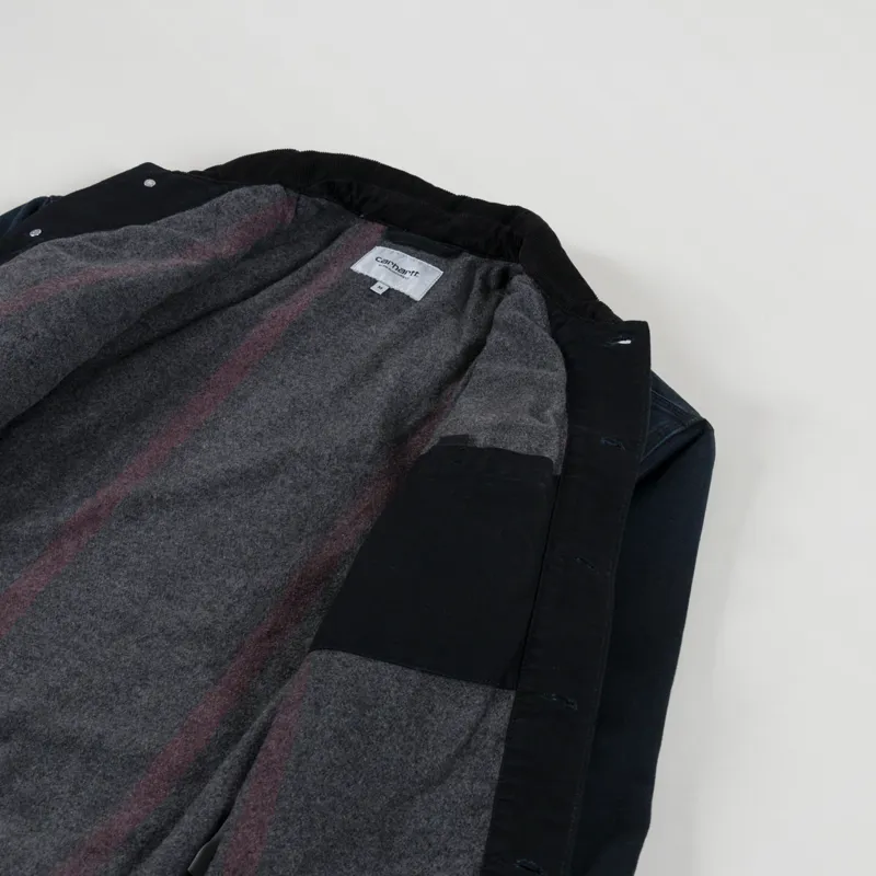 Carhartt WIP Dayton Trucker Jacket Black Stone Canvas-4