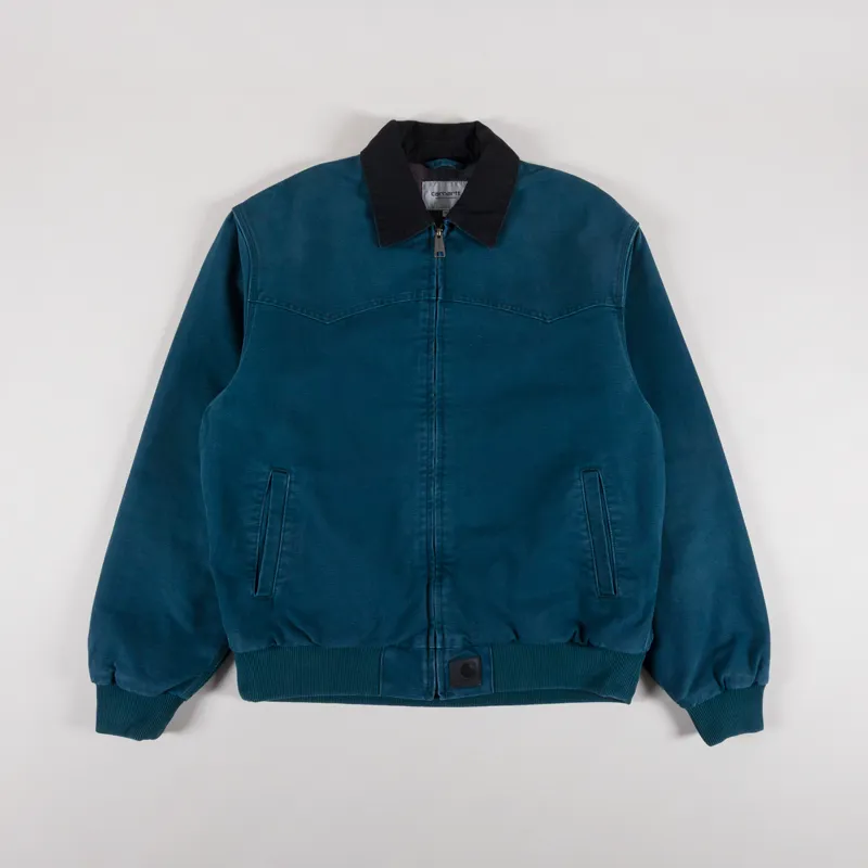 Carhartt WIP OG Santa Fe Jacket Deep Lagoon Black Stone Canvas