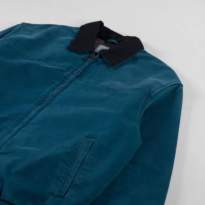 Carhartt WIP OG Santa Fe Jacket Deep Lagoon Black Stone Canvas-3