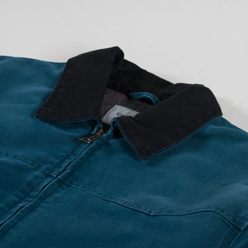 Carhartt WIP OG Santa Fe Jacket Deep Lagoon Black Stone Canvas-6